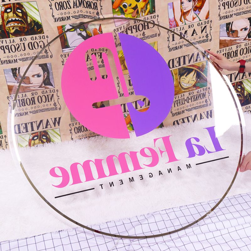 Custom Acrylic Backlit Sign, Illuminated Clear Acrylic Logo Sign For Salon, Skin Clinic, Studio