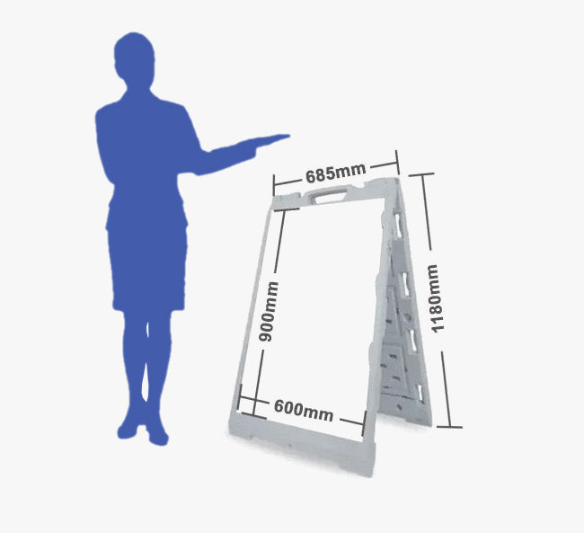 Plastic A Frame Sign - Deluxe White