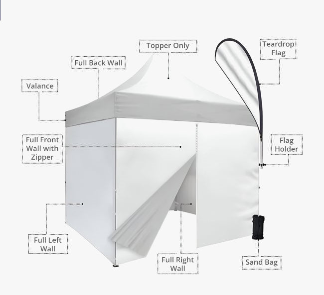 Custom Pop Up Gazebos 3M x 3M