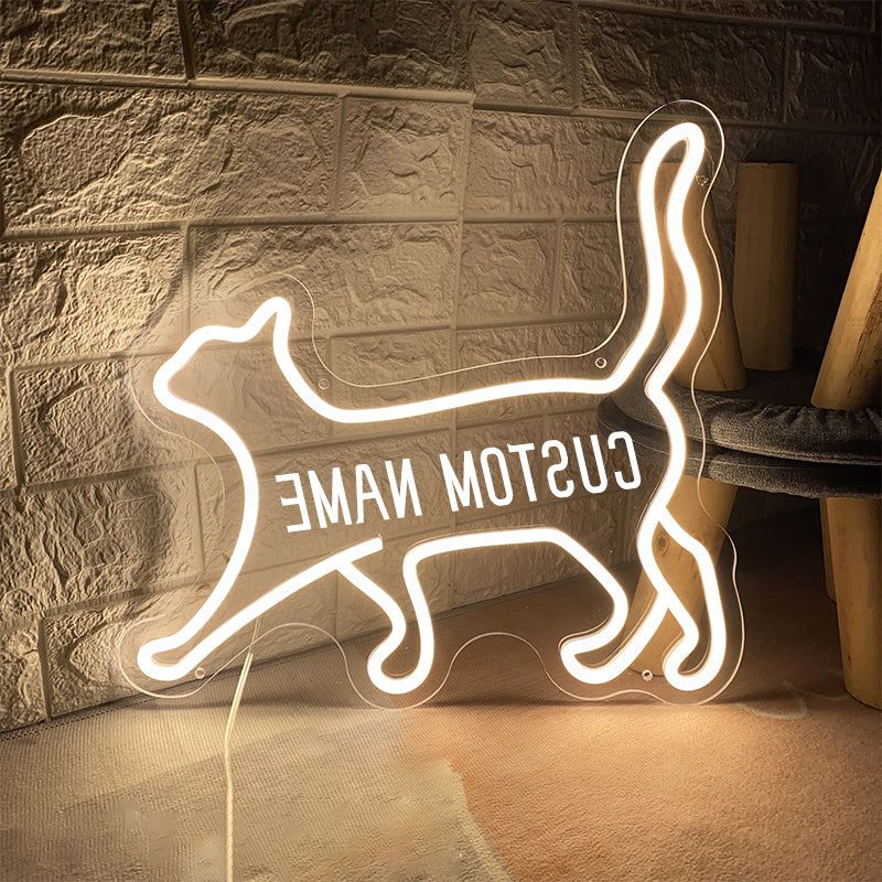 Custom Walking Cat Neon Sign