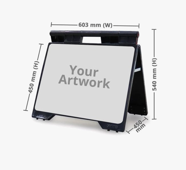 Plastic A Frame Sign - Black