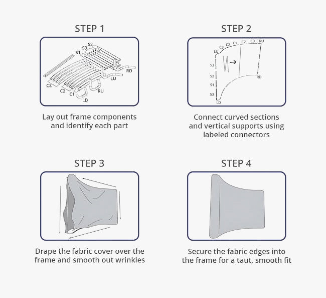 Curve Fabric Media Wall