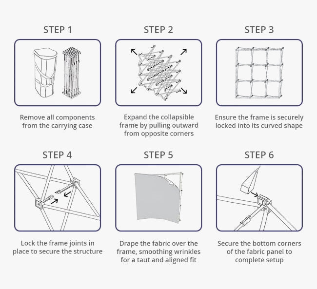Fabric Pop Up Straight Display