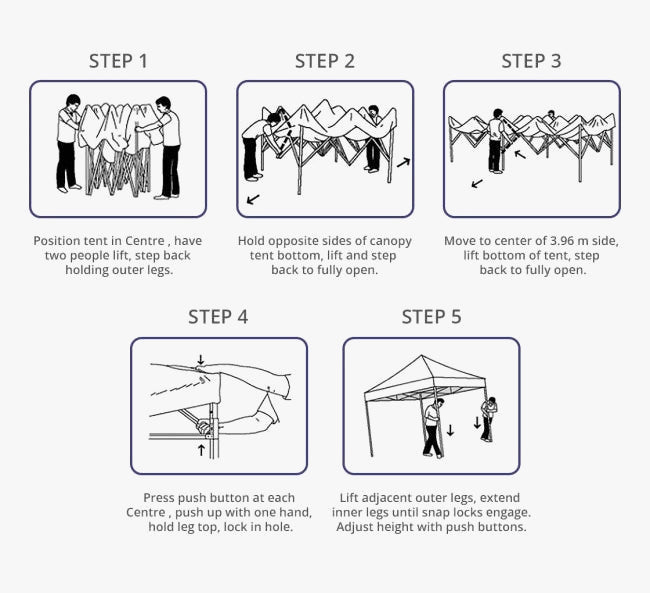 Custom Canopy Tents 4 m x 4 m