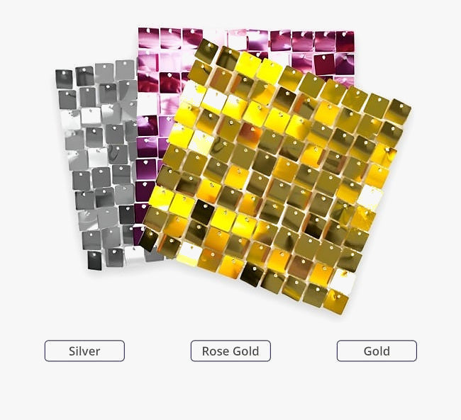 Shimmer Panel Gold-Silver-Rose Gold