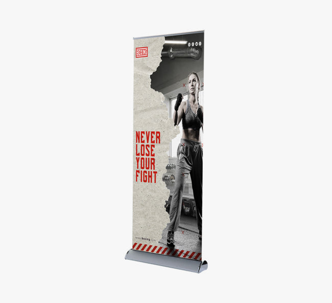 Deluxe Wide Base Single-screen Roll Up Banner Stands