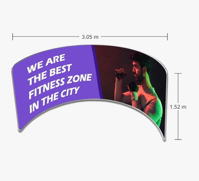 3 m Exhibit Media Wall H2