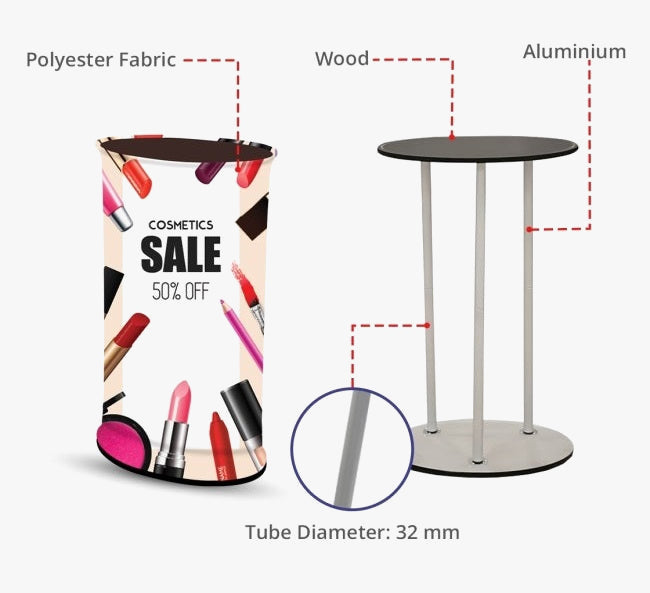 Fabric Pop Up Booth Oval