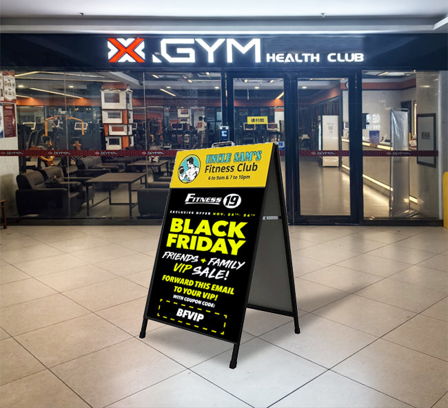 A Frame Chalkboard with Logo