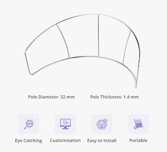 3 m Exhibit Media Wall H1