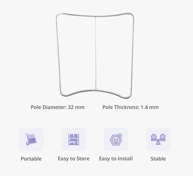 Curve Fabric Media Wall