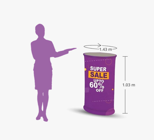 Fabric Pop Up Booth Oval