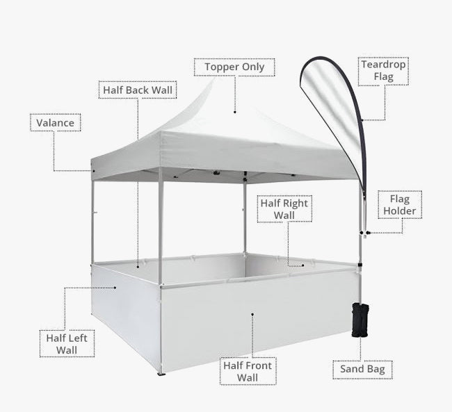 Custom Pop Up Gazebos 3M x 3M