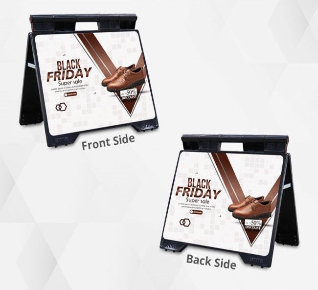 Plastic A Frame Sign - Black