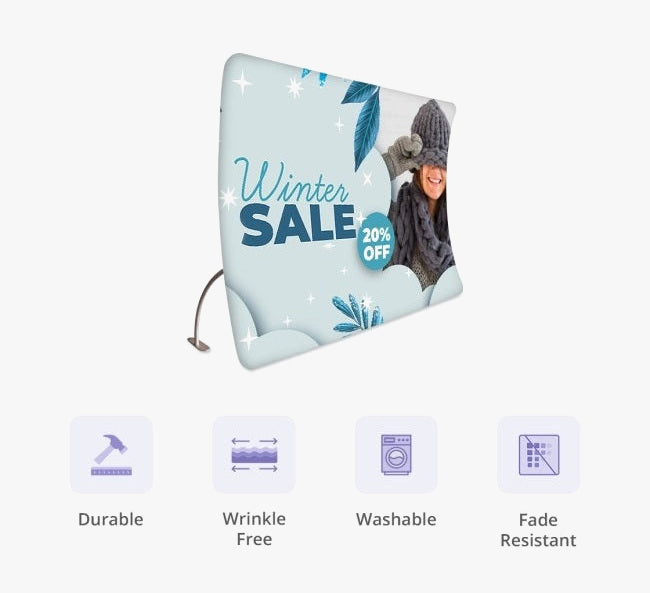 U Shaped Fabric Media Wall