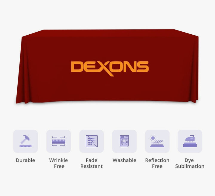Custom Premium Table Covers & Throws - 4 Sided