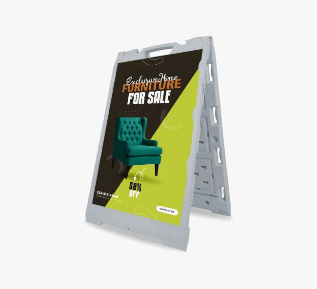 Plastic A Frame Sign - Deluxe White