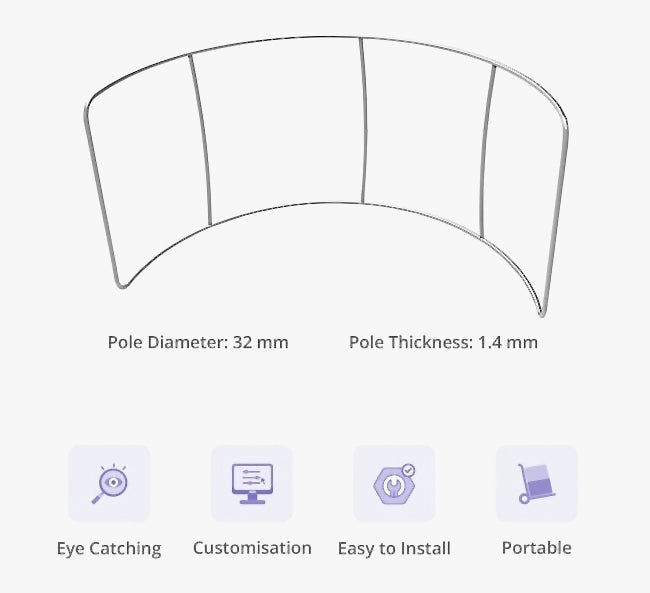 3 m Exhibit Media Wall H2