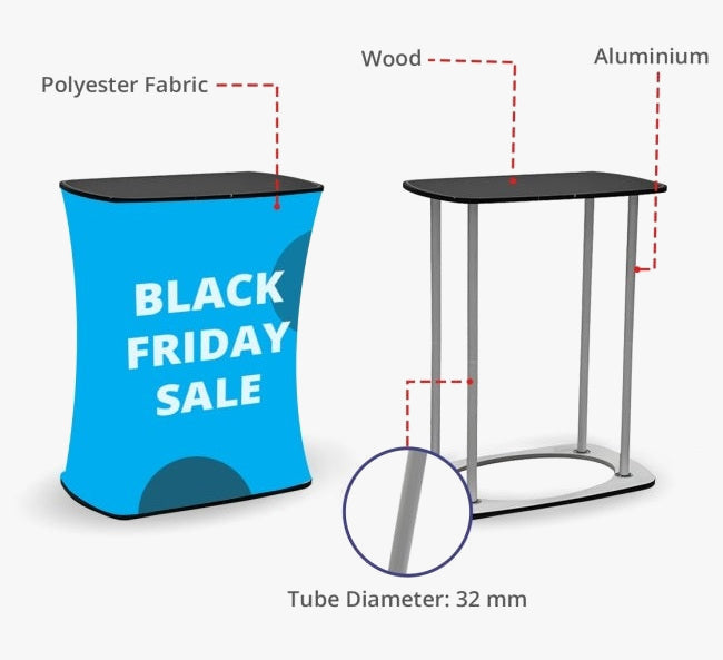 Fabric Pop Up Booth Square