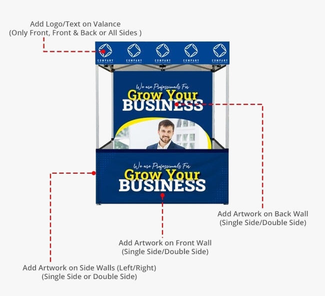 Custom Pop Up Gazebos 2M x 2M