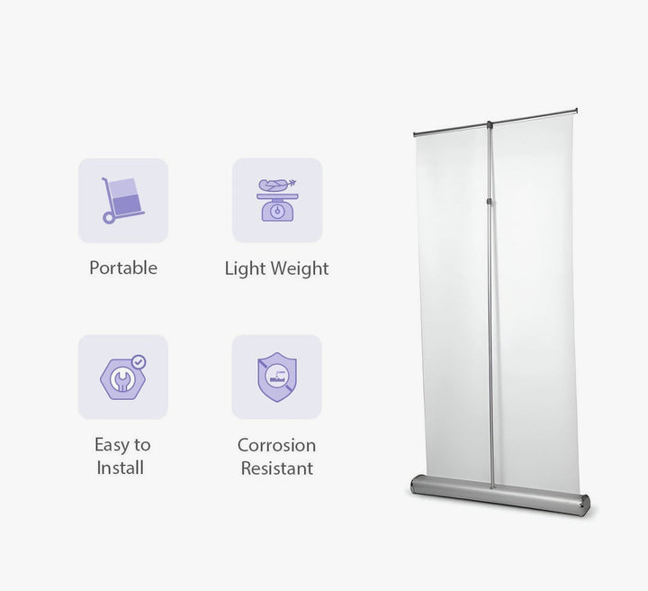 Deluxe Wide Base Single-screen Roll Up Banner Stands