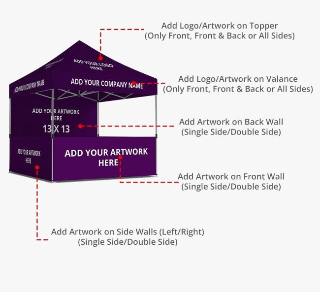 Custom Canopy Tents 4 m x 4 m