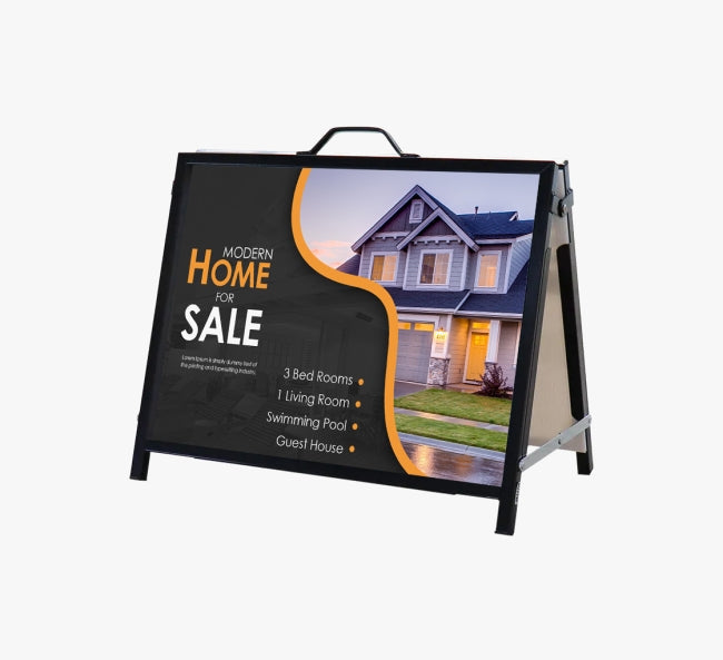 Metal A Frame Sign for Real Estate (600 MM x 450 MM)
