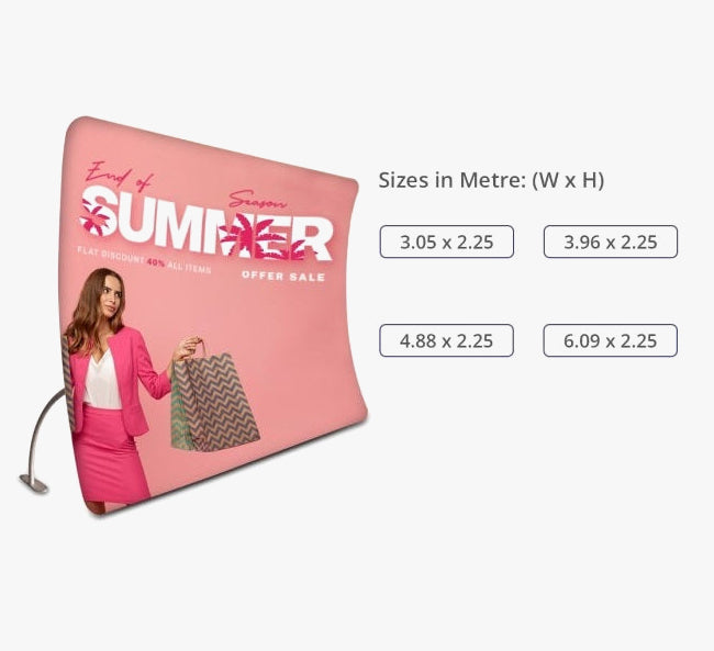 U Shaped Fabric Media Wall