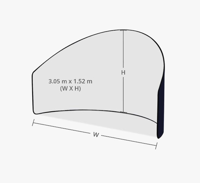 3 m Exhibit Media Wall H1