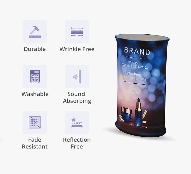 Fabric Pop Up Booth Oval