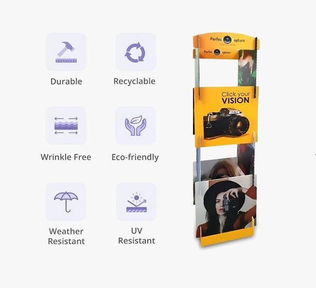 Display Tower with Custom Printed Interlocking Panels