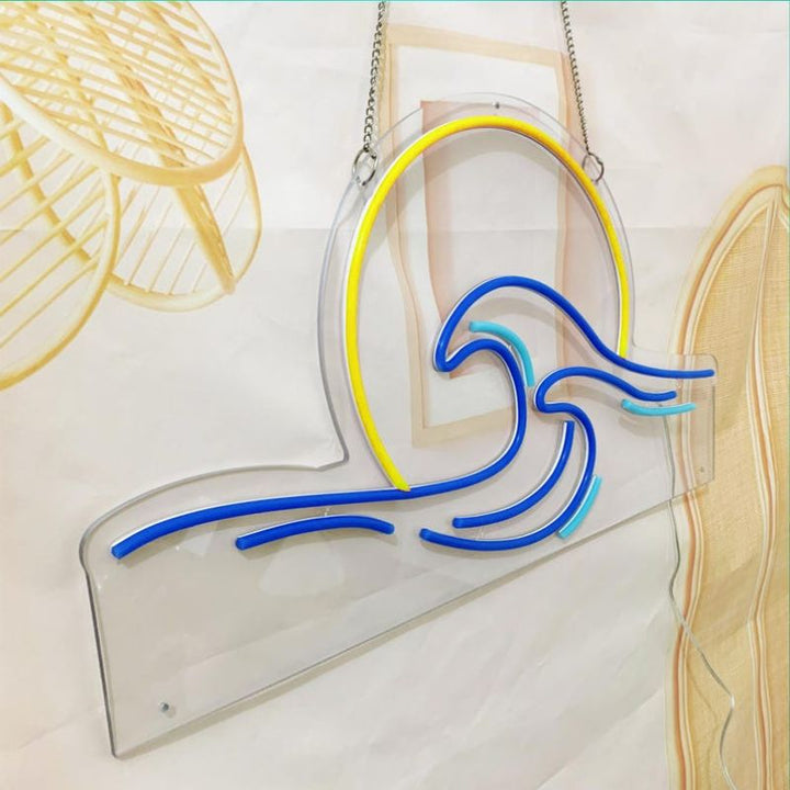 Sun Ocean Neon Sign Decor