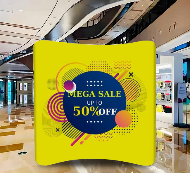 Curve Fabric Media Wall