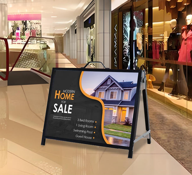 Metal A Frame Sign for Real Estate (600 MM x 450 MM)