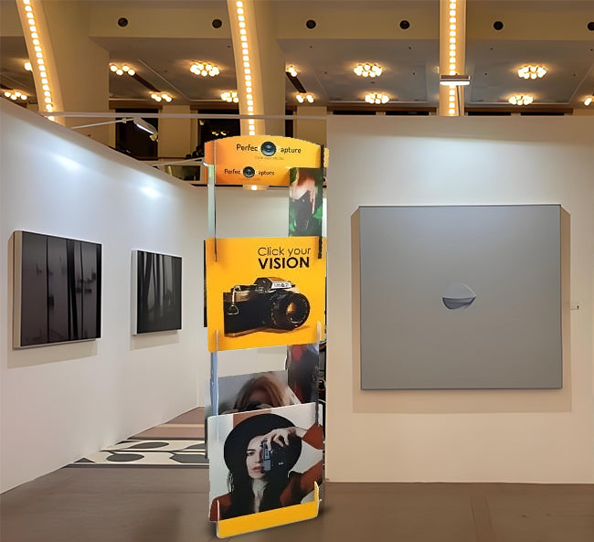 Display Tower with Custom Printed Interlocking Panels