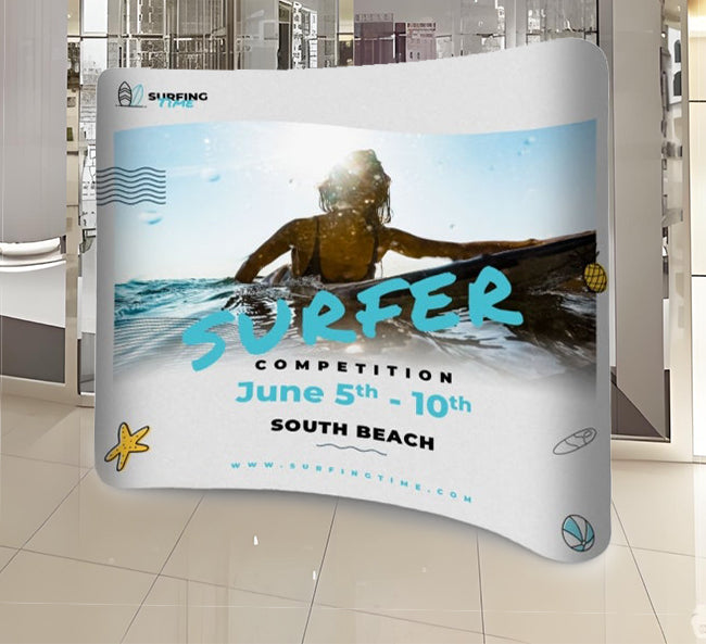 Curve Fabric Media Wall