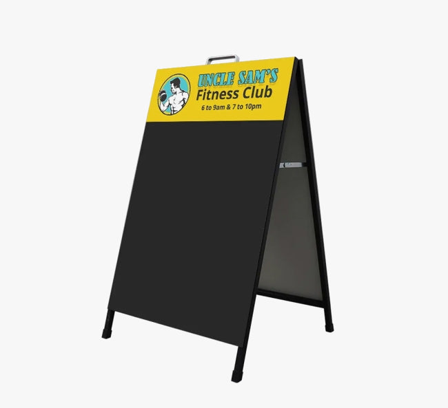 A Frame Chalkboard with Logo