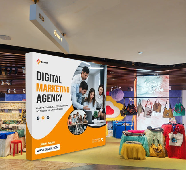 Fabric Pop Up Straight Display