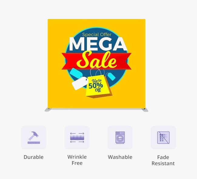 Straight Fabric Media Wall