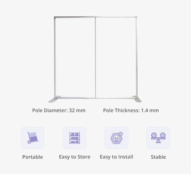 Straight Fabric Media Wall