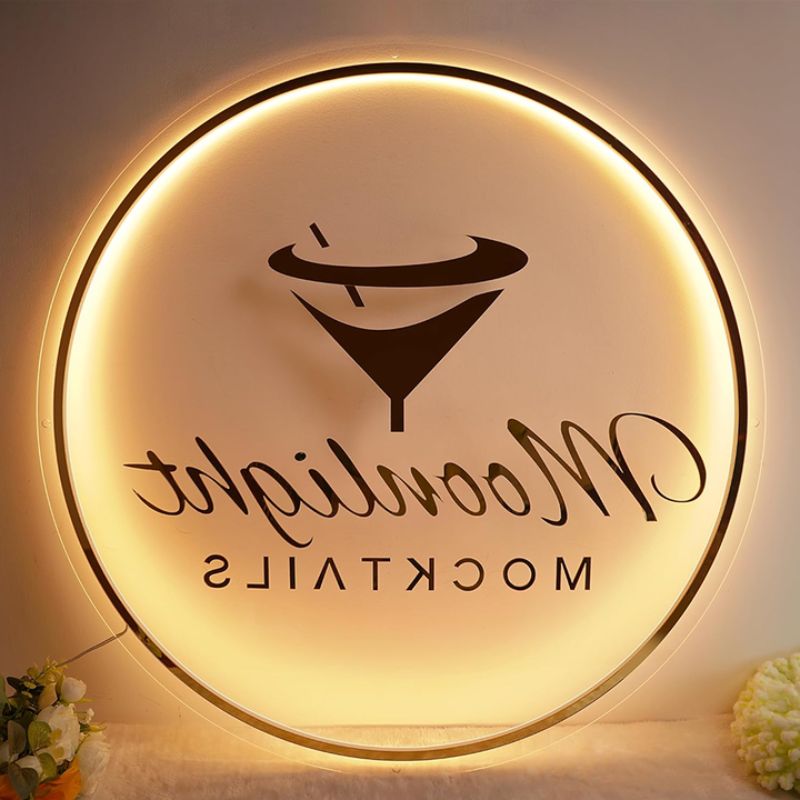 Acrylic Backlit Sign - Custom Acrylic Gold Letter Sign