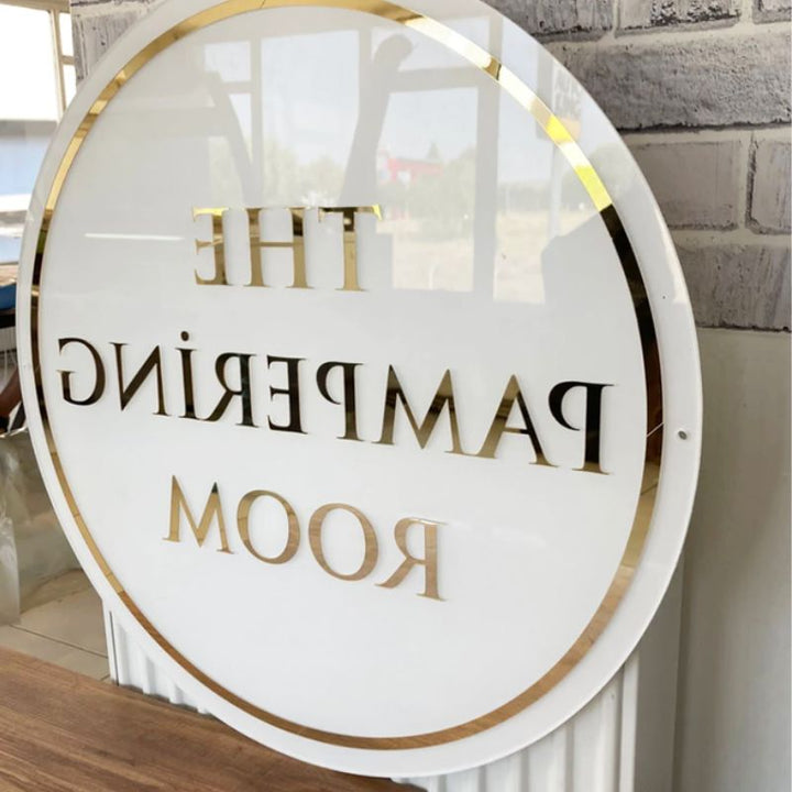 White Acrylic Backlit Sign - Custom Acrylic Business Sign With Logo Metal Letter